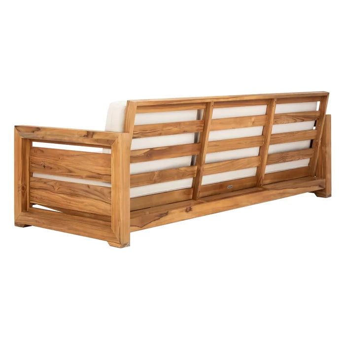Solid Sheesham Wood Wide Outdoor Teak Patio Sofa - Furnishiaa -  -